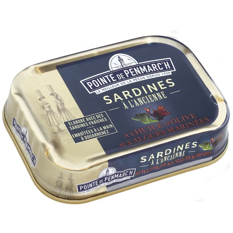 Coffret cordelette de 6 boîtes de sardines à l'ancienne