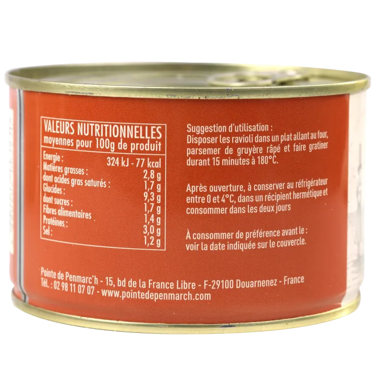 Ravioli au coulis de langoustines - le lot de 3 boîtes de 400 g