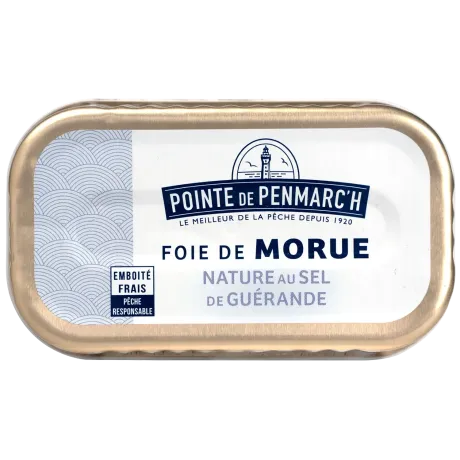 Foie de morue nature au sel de Guérande - Pêche MSC Islande