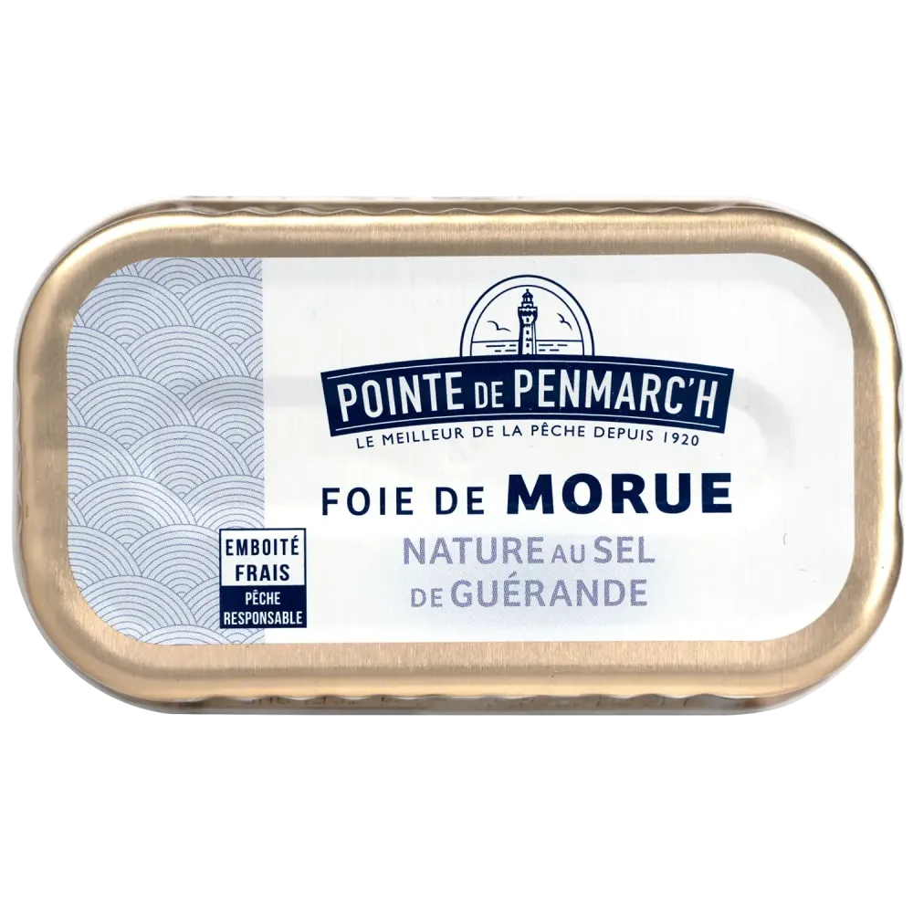 Foie de morue nature au sel de Guérande - Pêche MSC Islande