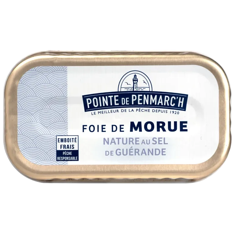 Foie de morue nature au sel de Guérande - Pêche MSC Islande