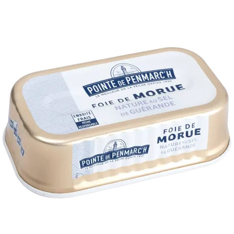 Foie de morue nature au sel de Guérande - Pêche MSC Islande