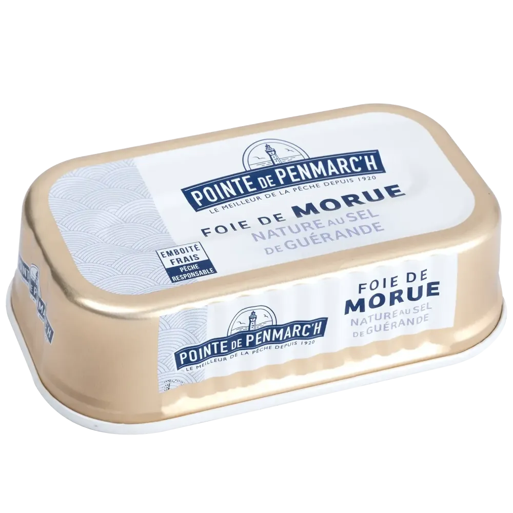 Foie de morue nature au sel de Guérande - Pêche MSC Islande Foie de morue nature au sel de Guérande - Pêche MSC Islande