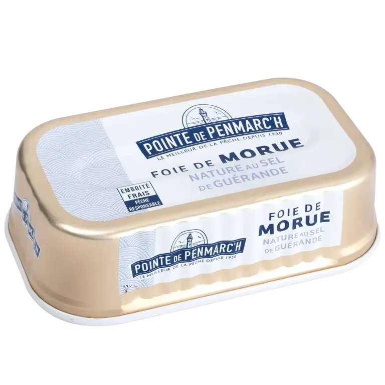 Foie de morue nature au sel de Guérande - Pêche MSC Islande