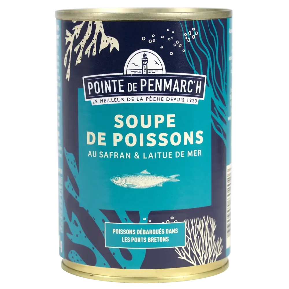 Soupe de poissons au safran et laitue de mer - Saveur raffinée & authentique