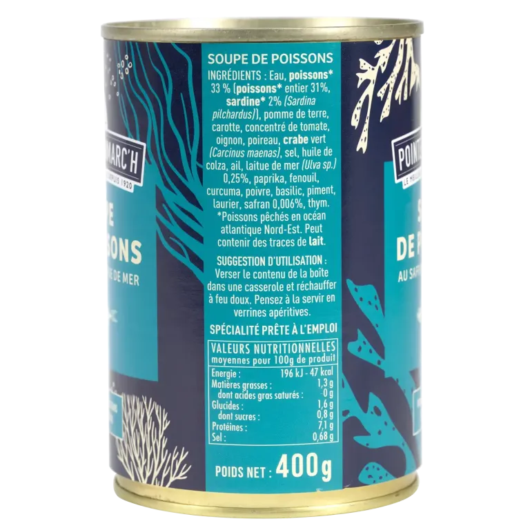 Soupe de poissons au safran et laitue de mer - Saveur raffinée & authentique