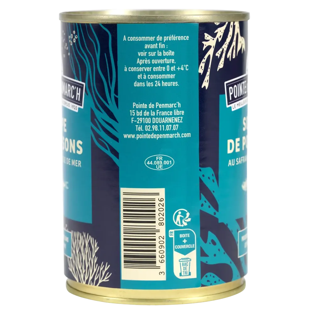 Soupe de poissons au safran et laitue de mer - Saveur raffinée & authentique
