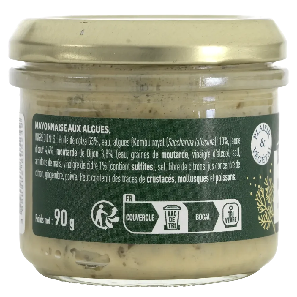 Mayonnaise aux algues de Bretagne - Saveur iodée & touche de gingembre