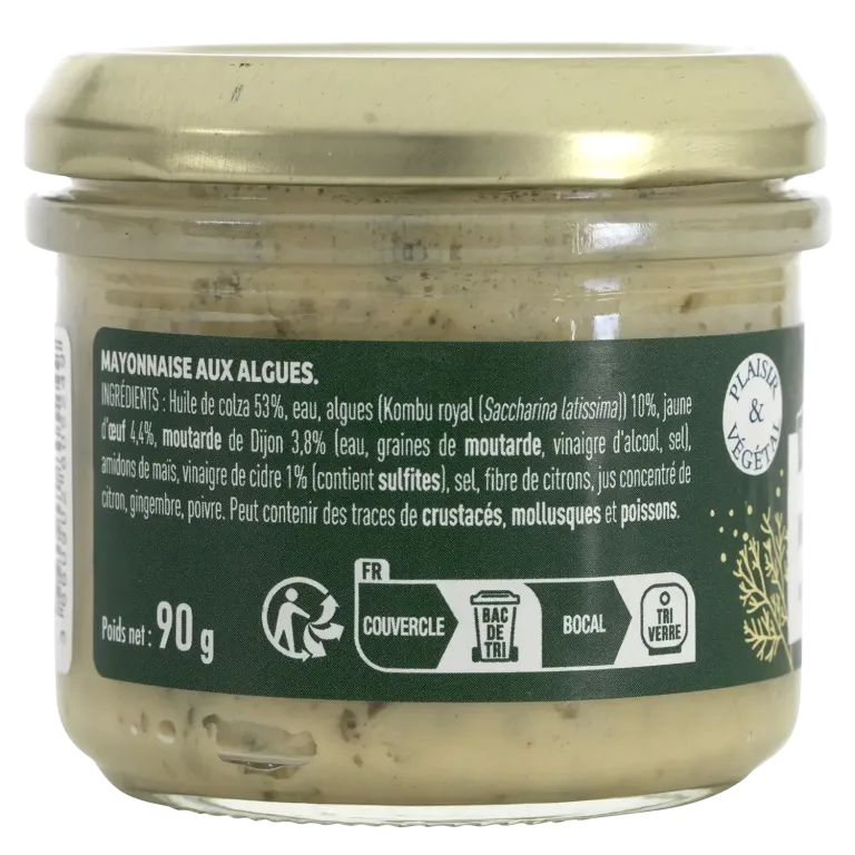 Mayonnaise aux algues de Bretagne - Saveur iodée & touche de gingembre