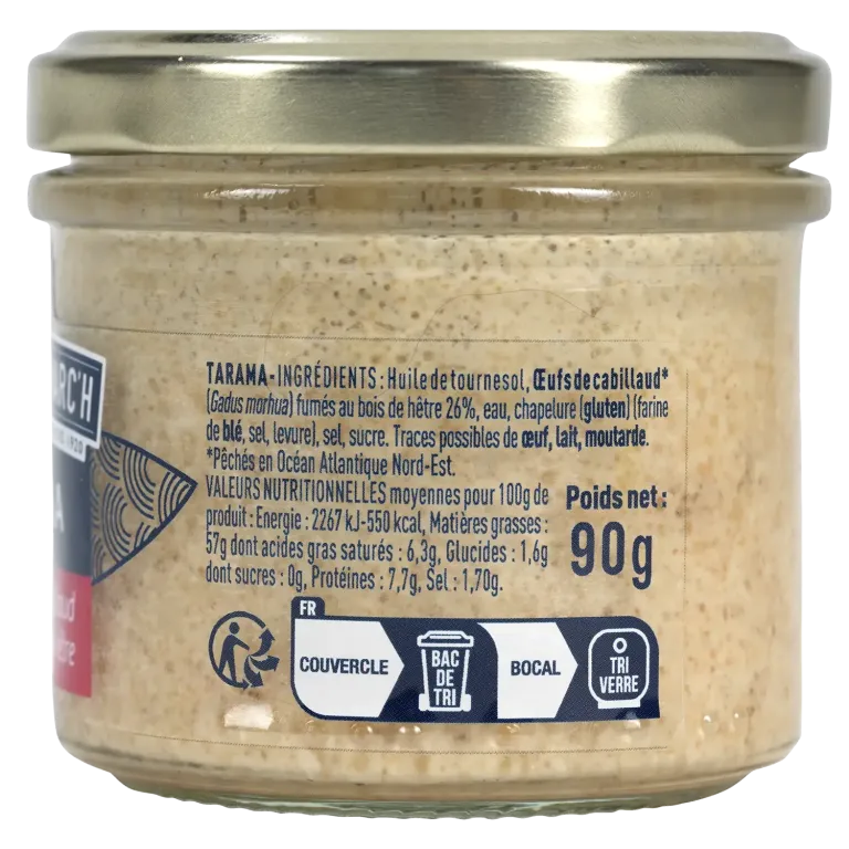 Tarama aux œufs de cabillaud fumés au bois de hêtre - Recette bretonne MSC
