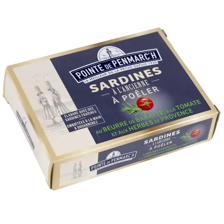 Sardines au beurre de Baratte, à la tomate et aux herbes de Provence