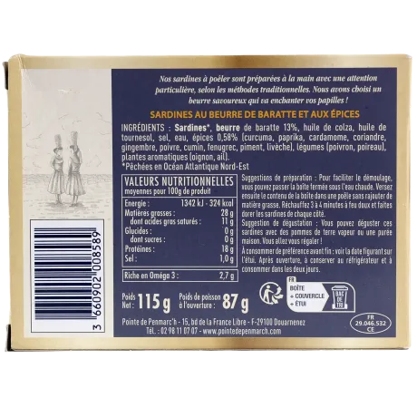 Sardines à poêler - Beurre de baratte & épices An Oriant