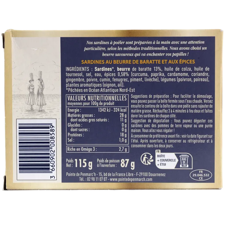 Sardines à poêler - Beurre de baratte & épices An Oriant
