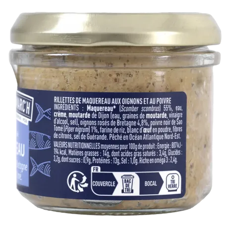 Rillettes de maquereau aux oignons rosés - Poivre de Sao Tomé et caractère