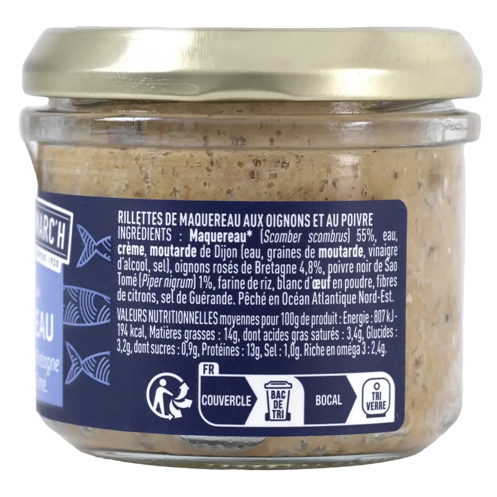 Rillettes de maquereau aux oignons rosés - Poivre de Sao Tomé et caractère