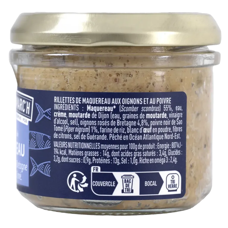 Rillettes de maquereau aux oignons rosés - Poivre de Sao Tomé et caractère