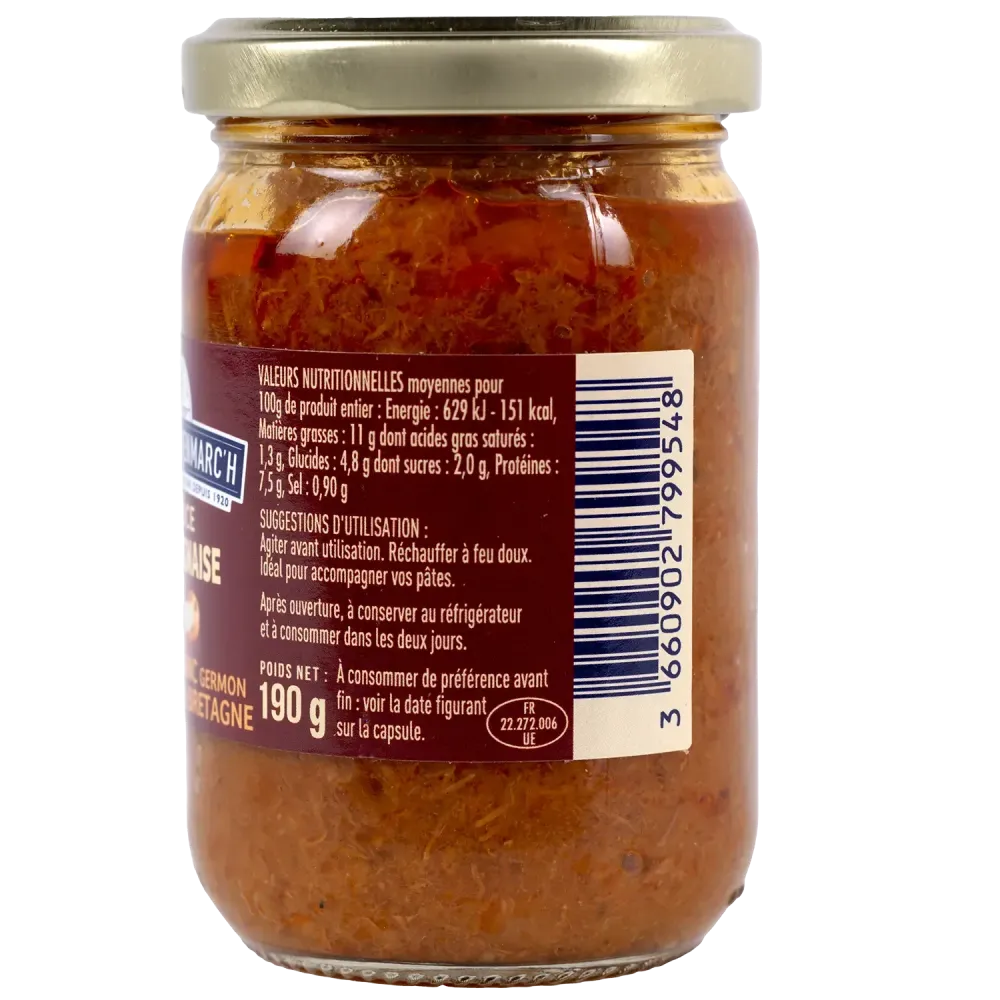 Sauce tholognaise au thon blanc - Recette bretonne savoureuse et prête à l’emploi