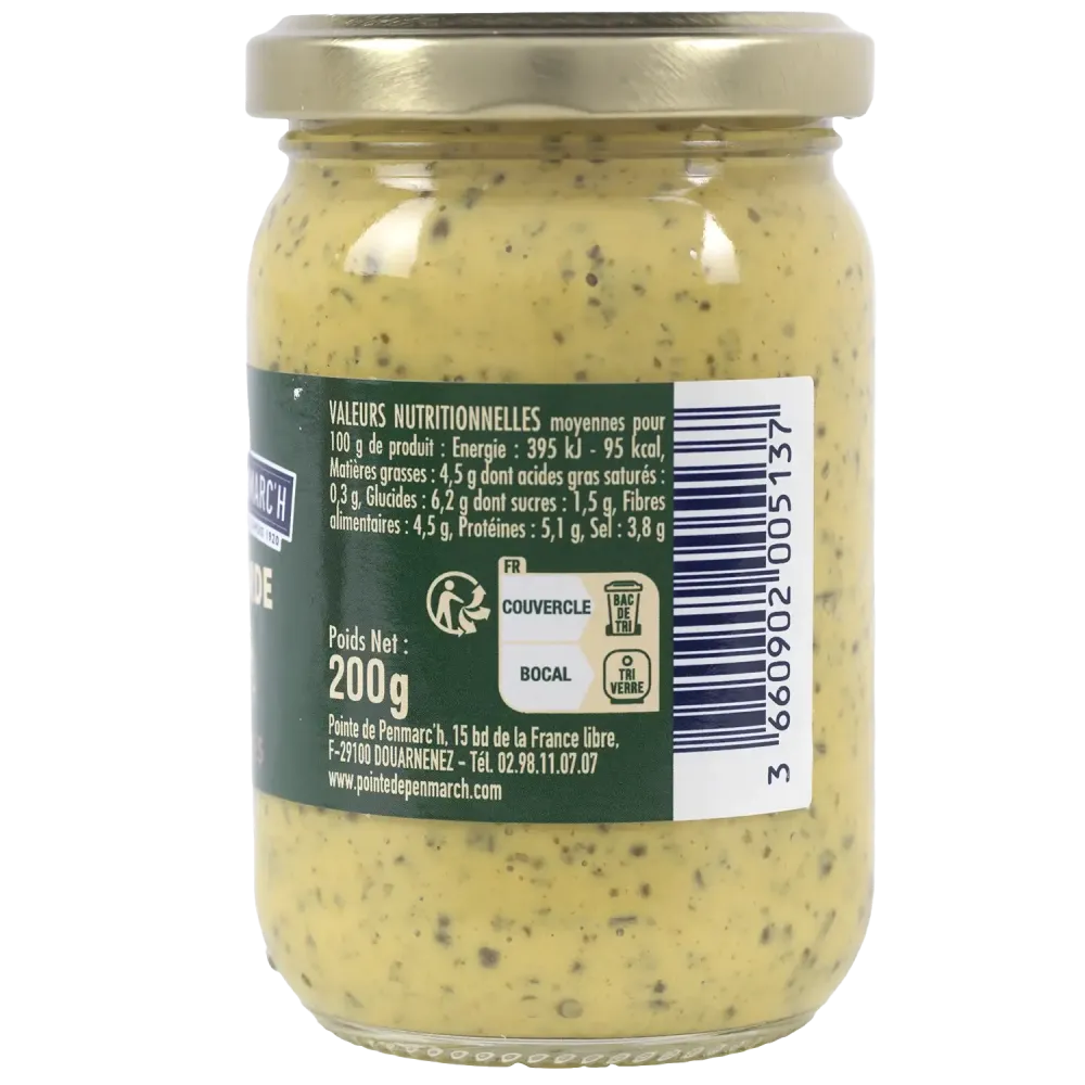 Moutarde aux algues bretonnes - Saveur marine raffinée et piquante