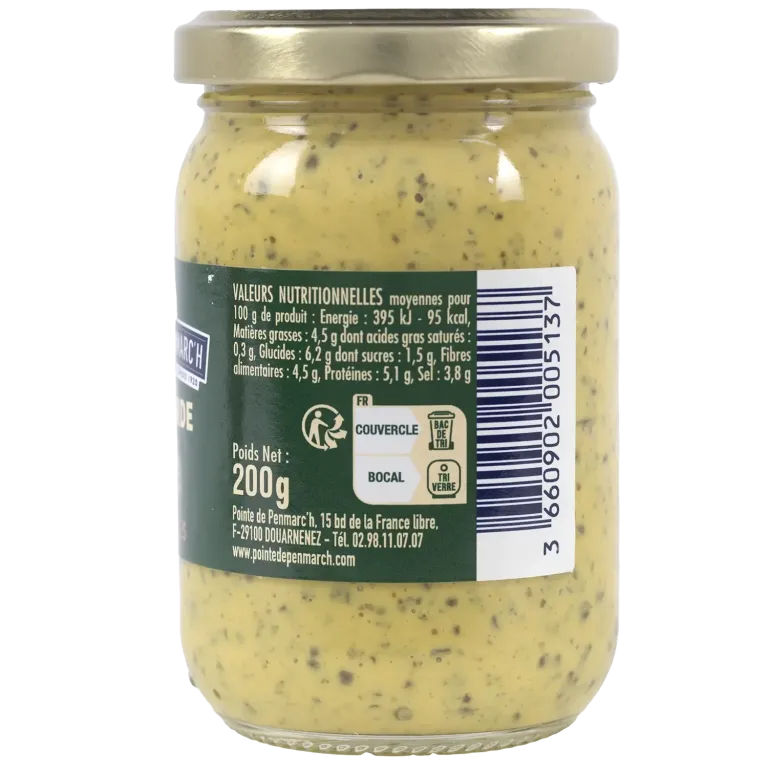 Moutarde aux algues bretonnes - Saveur marine raffinée et piquante