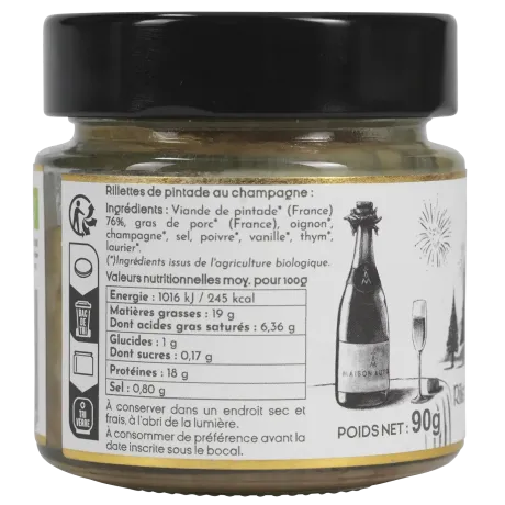 Rillettes de pintade de Bretagne au Champagne - Maison Autret