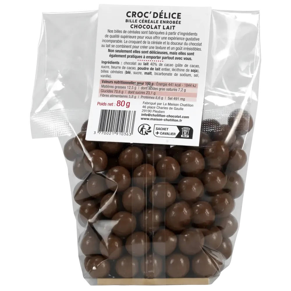 Croc'Délice chocolat au lait - Gourmandise bretonne artisanale