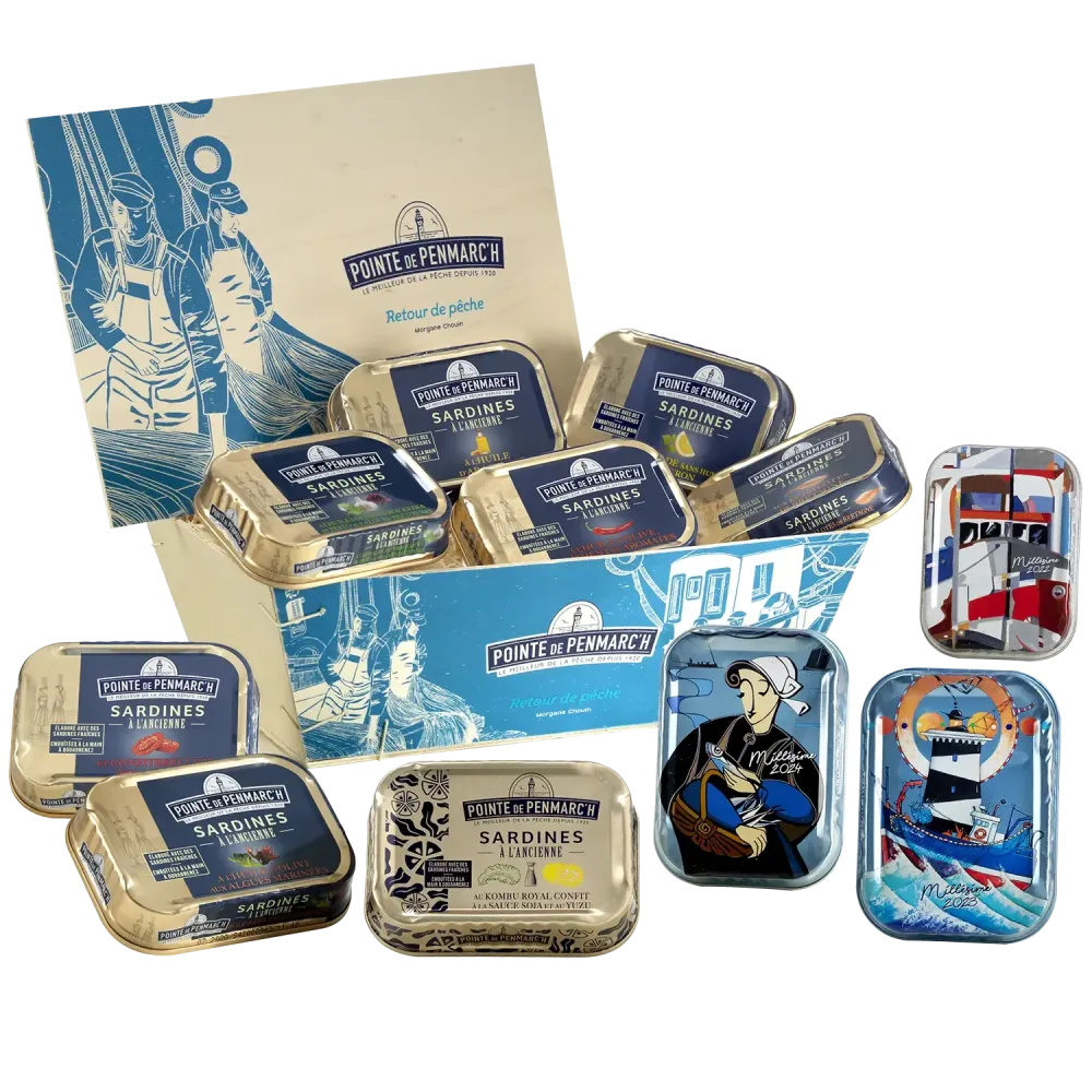 Bourriche cave à sardines de Noël