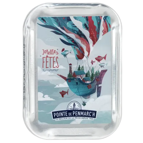 Coffret dégustation "Montgolfière" : Sardines en boîte à l'ancienne, Velouté de Langoustine, Rillettes de la mer