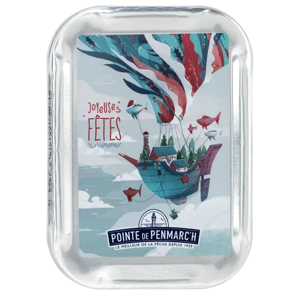 Coffret dégustation "Montgolfière" : Sardines en boîte à l'ancienne, Velouté de Langoustine, Rillettes de la mer