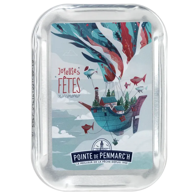 Coffret dégustation "Montgolfière" : Sardines en boîte à l'ancienne, Velouté de Langoustine, Rillettes de la mer