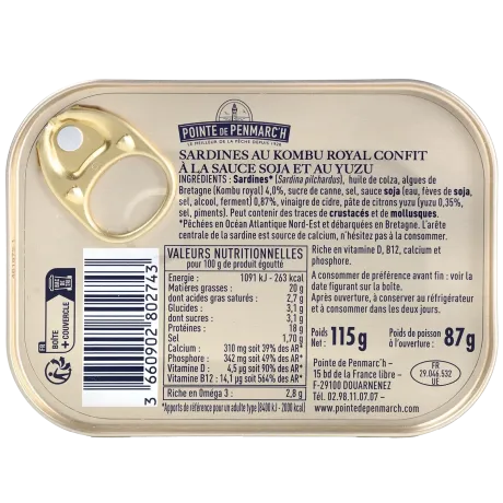 Sardines à l’ancienne au Kombu royal, sauce soja & Yuzu - Édition limitée