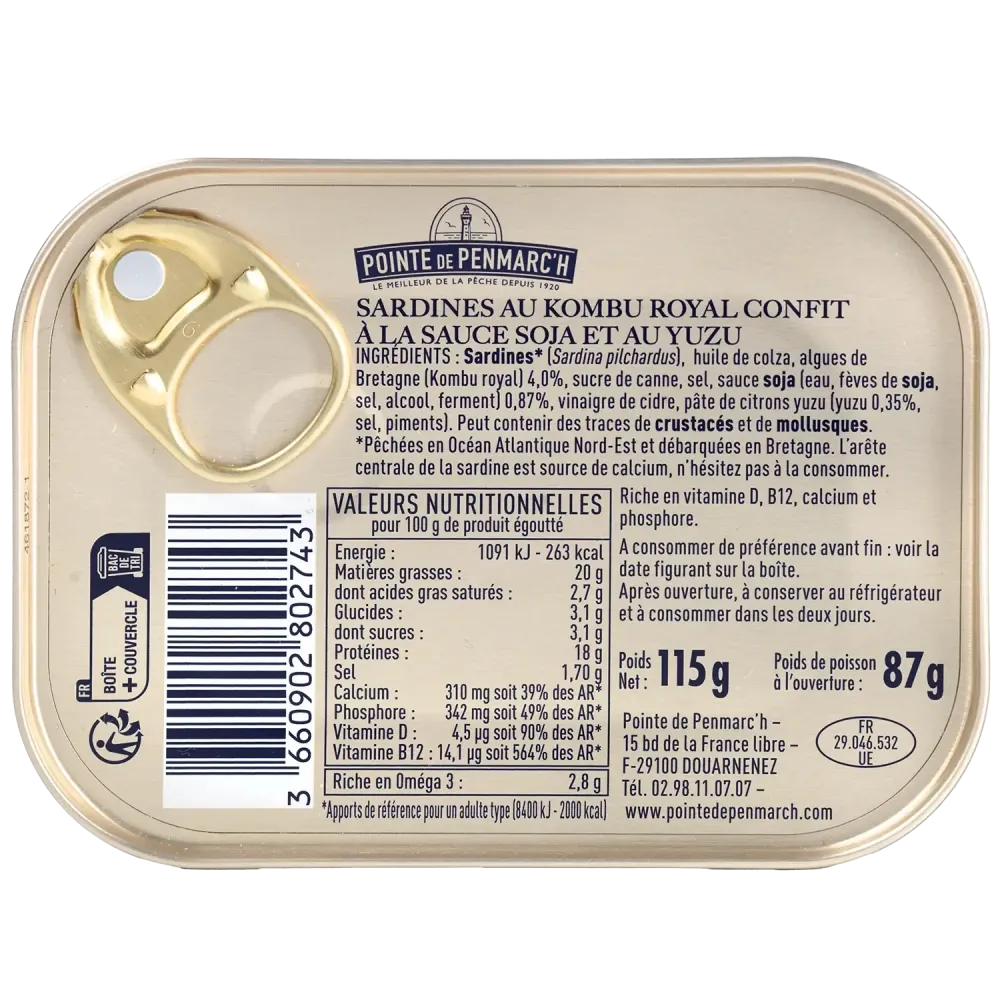 Sardines à l’ancienne au Kombu royal, sauce soja & Yuzu - Édition limitée