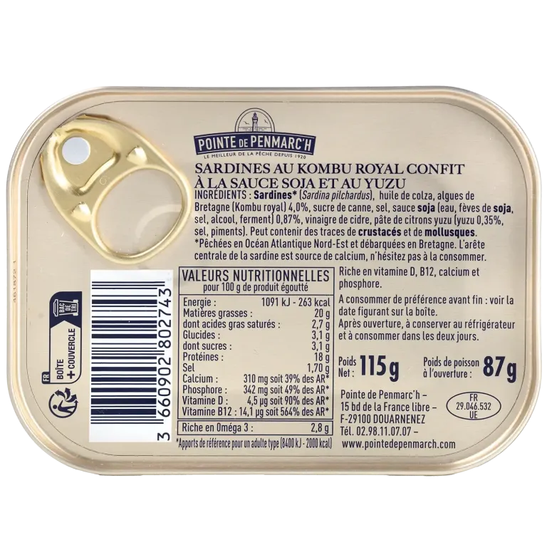 Sardines à l’ancienne au Kombu royal, sauce soja & Yuzu - Édition limitée