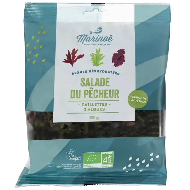 Salade du pêcheur - Mélange de 3 algues bretonnes Marinoé - Sachet 35g