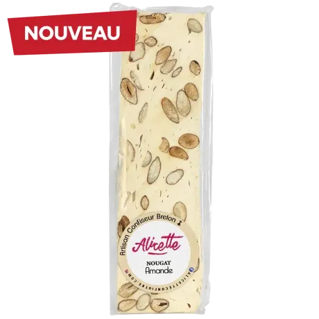 Tablette de nougat aux amandes - Confiserie bretonne fondante