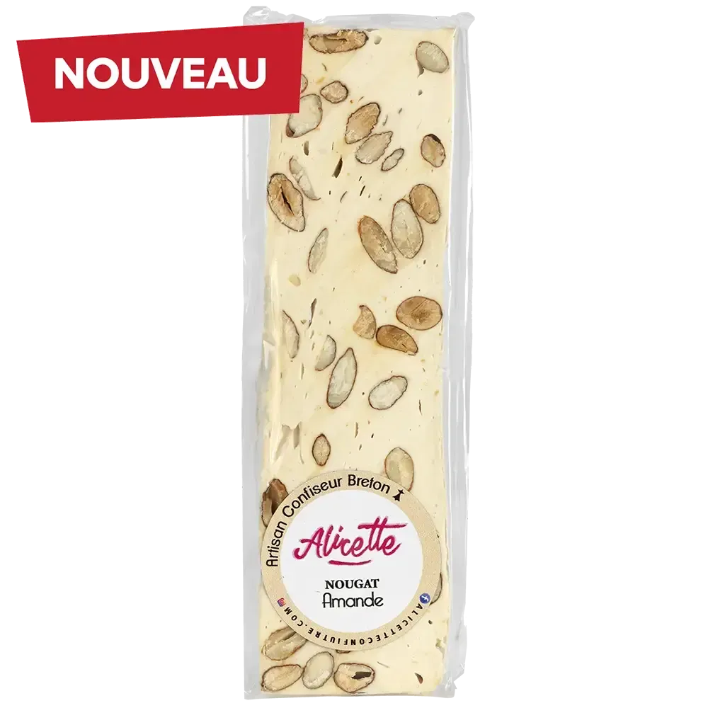 Tablette de nougat aux amandes - Confiserie bretonne fondante
