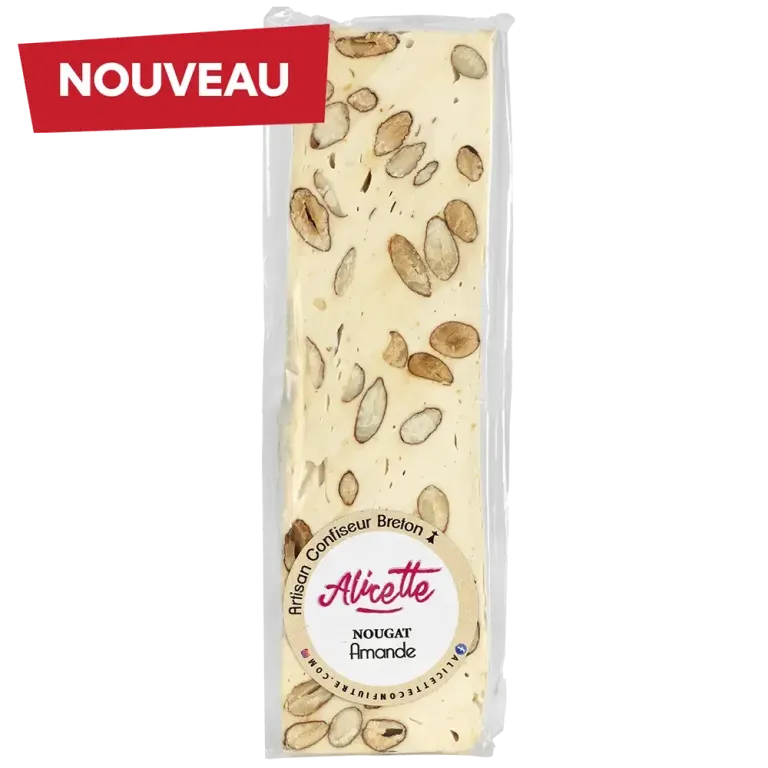 Tablette de nougat aux amandes - Confiserie bretonne fondante