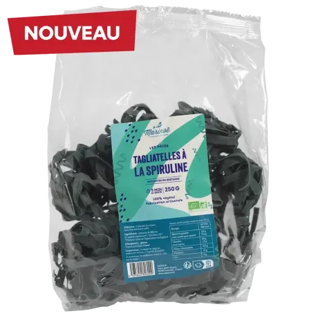 Tagliatelles à la spiruline Marinoé - Pâtes artisanales saines 250g