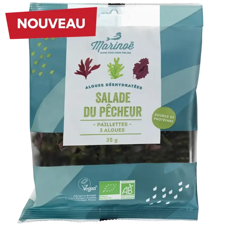 Salade du pêcheur - Mélange de 3 algues bretonnes Marinoé - Sachet 35g