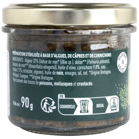 Délice d’algues marinées aux câpres et cornichons - Tartare breton iodé