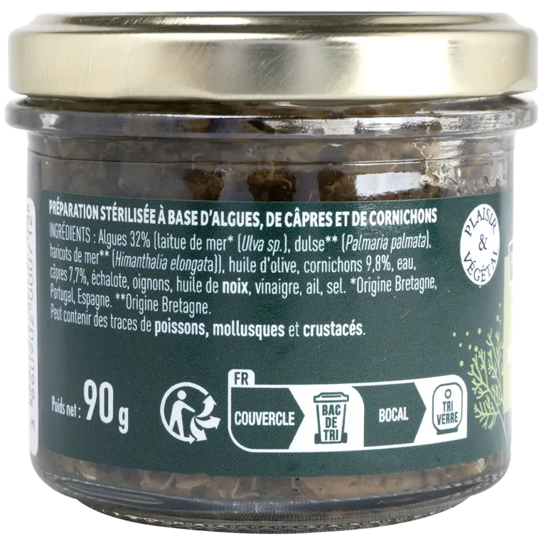 Délice d’algues marinées aux câpres et cornichons - Tartare breton iodé