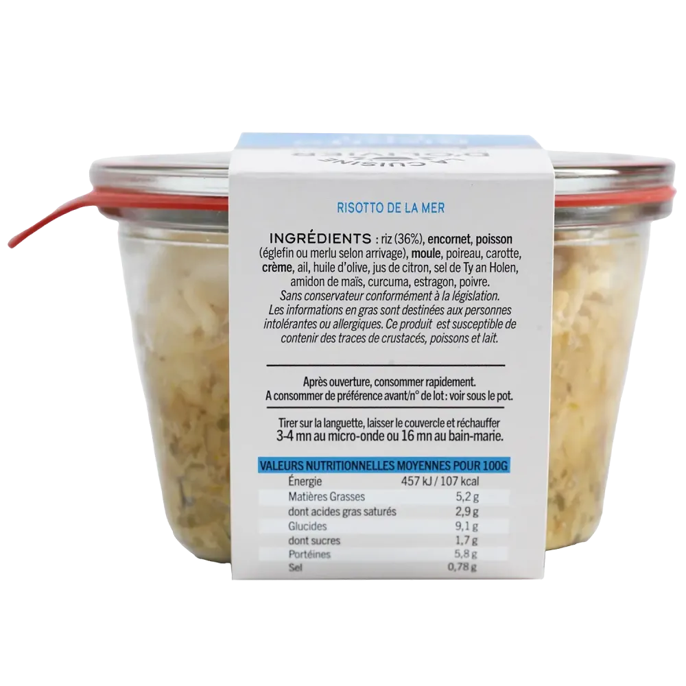 Risotto de la mer breton - Plat cuisiné artisanal et savoureux