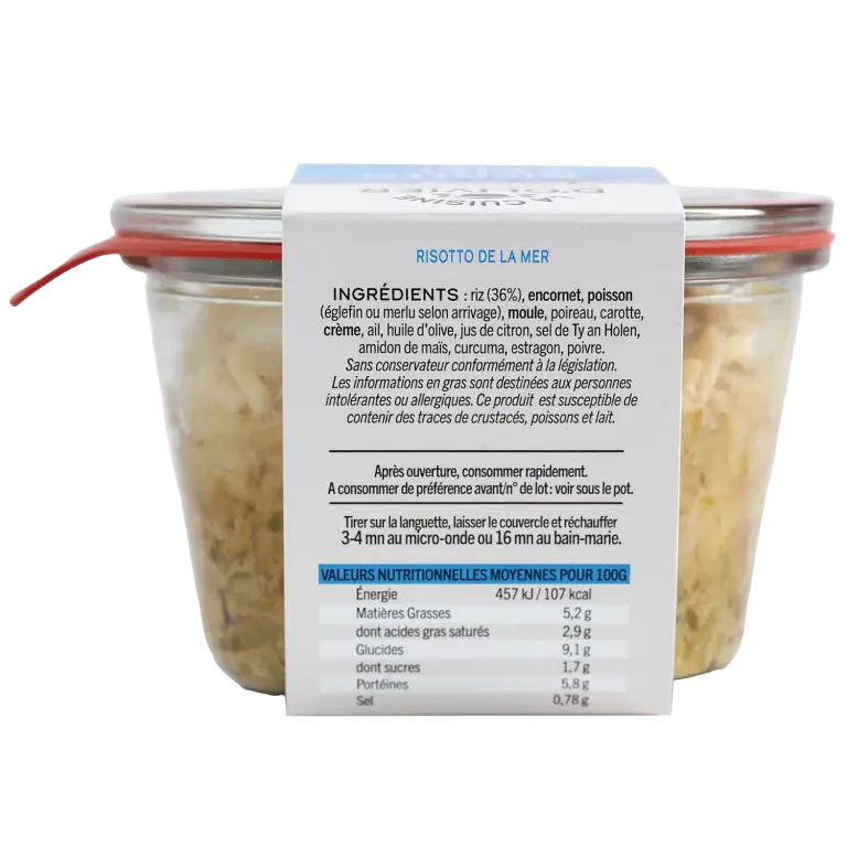 Risotto de la mer breton - Plat cuisiné artisanal et savoureux