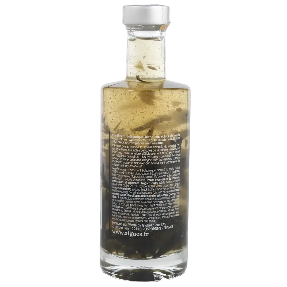 Vinaigre balsamique blanc truffe & wakamé - Saveurs terre & mer