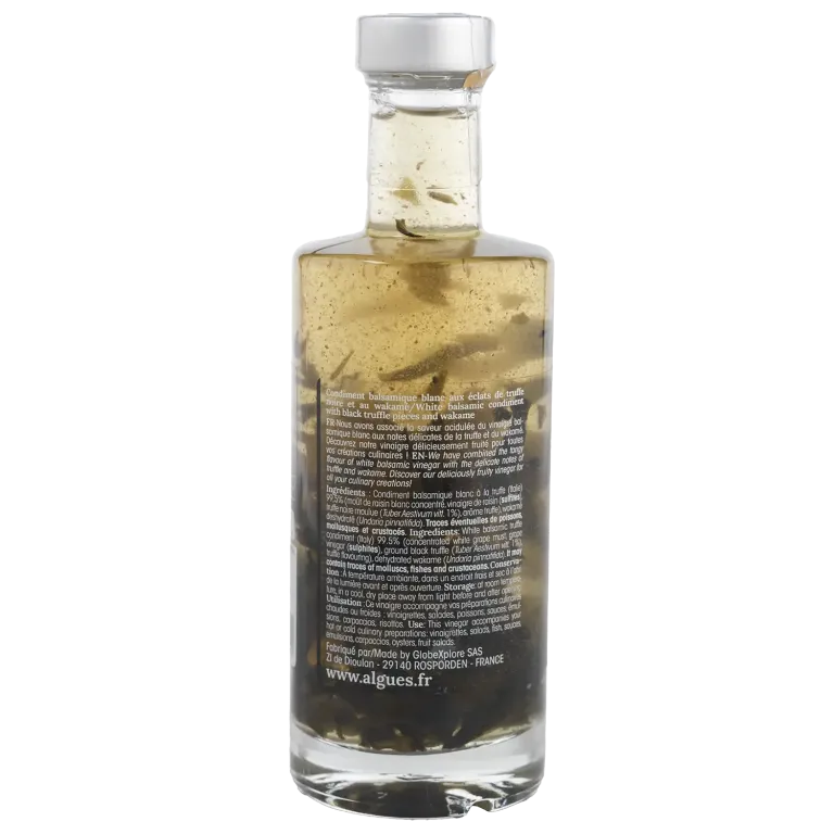 Vinaigre balsamique blanc truffe & wakamé - Saveurs terre & mer