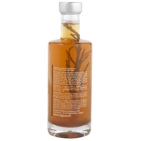 Vinaigre de cidre au salicorne - Assaisonnement artisanal breton