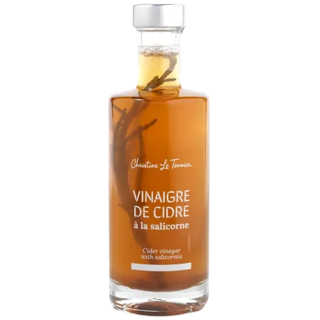 Vinaigre de cidre au salicorne - Assaisonnement artisanal breton
