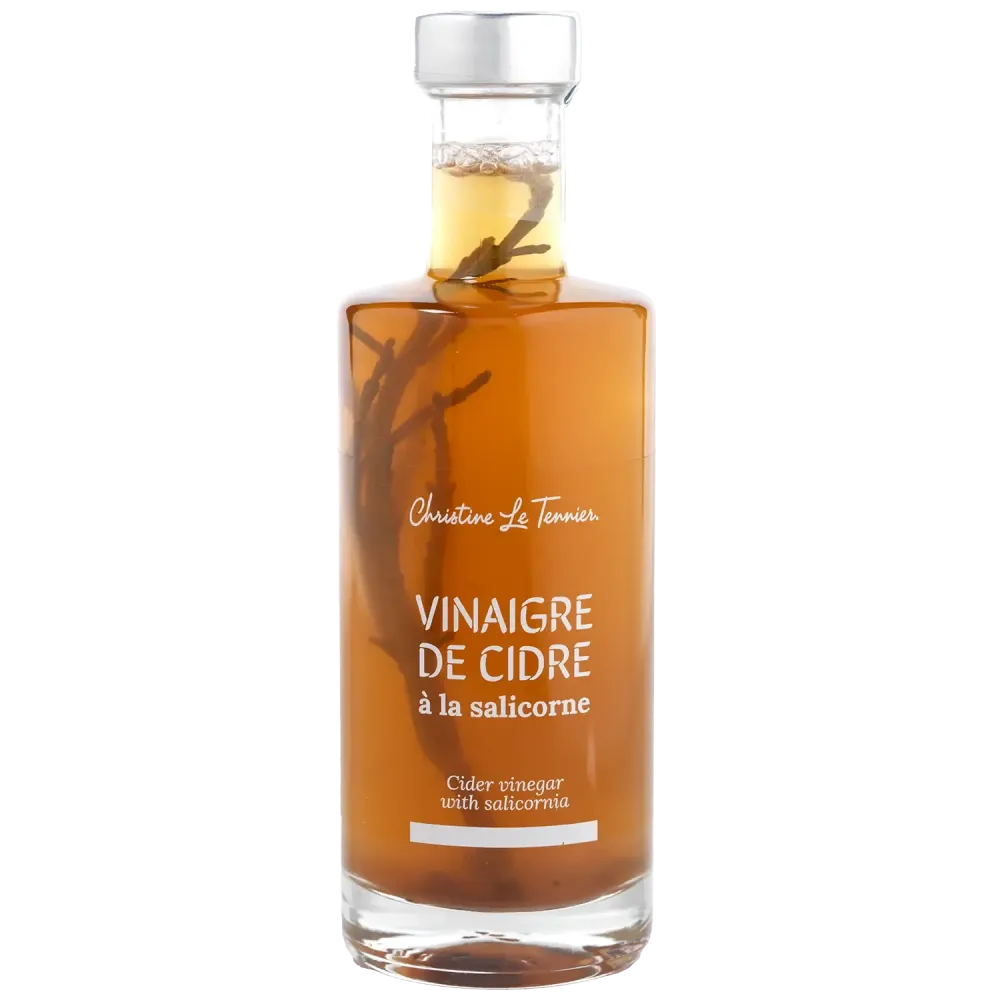 Vinaigre de cidre au salicorne - Assaisonnement artisanal breton