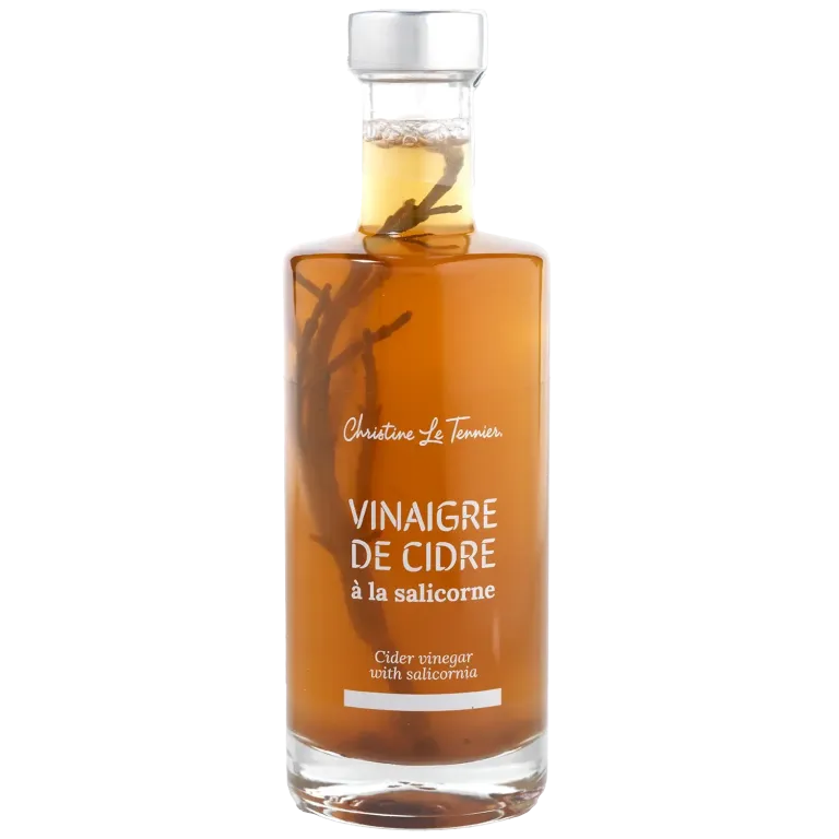 Vinaigre de cidre au salicorne - Assaisonnement artisanal breton