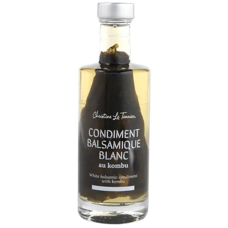 Vinaigre balsamique blanc au kombu - Saveur iodée et artisan breton
