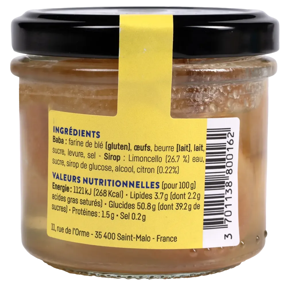 Trio de mini-babas rhum, limoncello et whisky - Desserts artisanaux de Saint-Malo